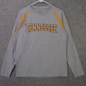 Tennessee Volunteers Shirt Mens Medium Gray NCAA Football Long Sleeve Cotton